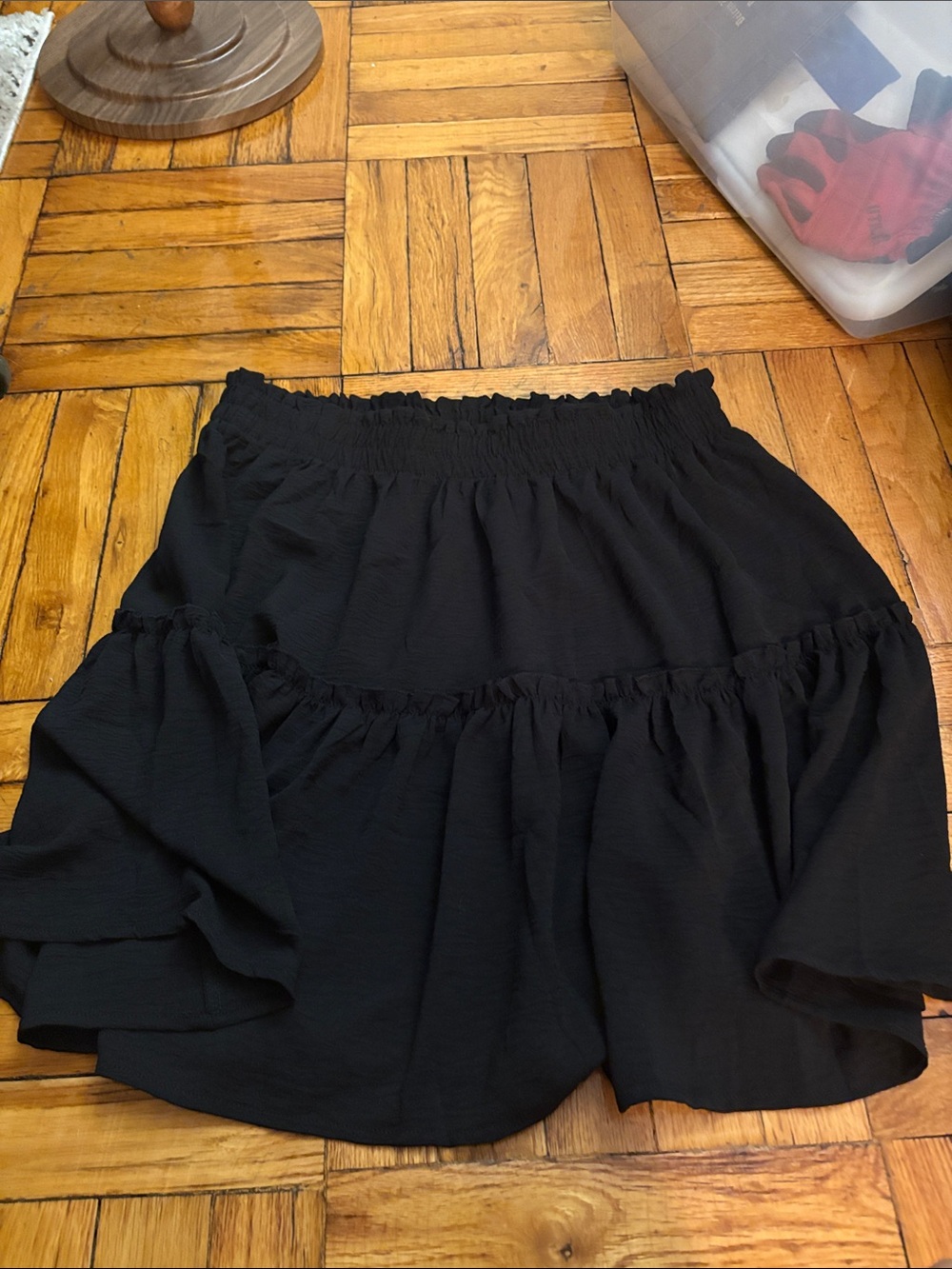 Women’s Black Ruffle Hem Shorts - Lightweight Summer Style